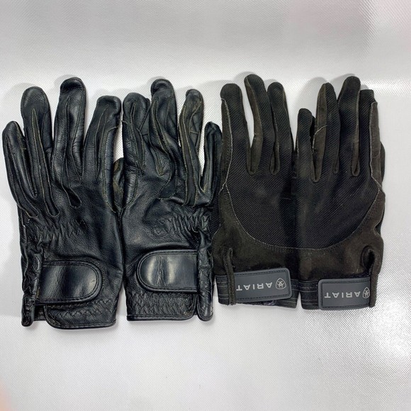 Ariat Accessories Set Of 2 Equestrian English Riding Gloves Ariat Unknown Leather Size 8